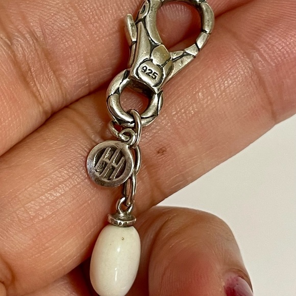 John Hardy Sterling Silver White Agate Kali Pebble Charm Bracelet - Picture 4 of 6